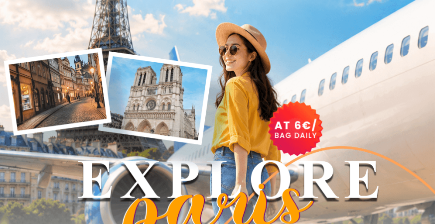 Secure luggage storage Paris for different sizes of suitcases, backpacks, cabin bags, and travel luggageSecure luggage storage Paris for different sizes of suitcases, backpacks, cabin bags, and travel luggage