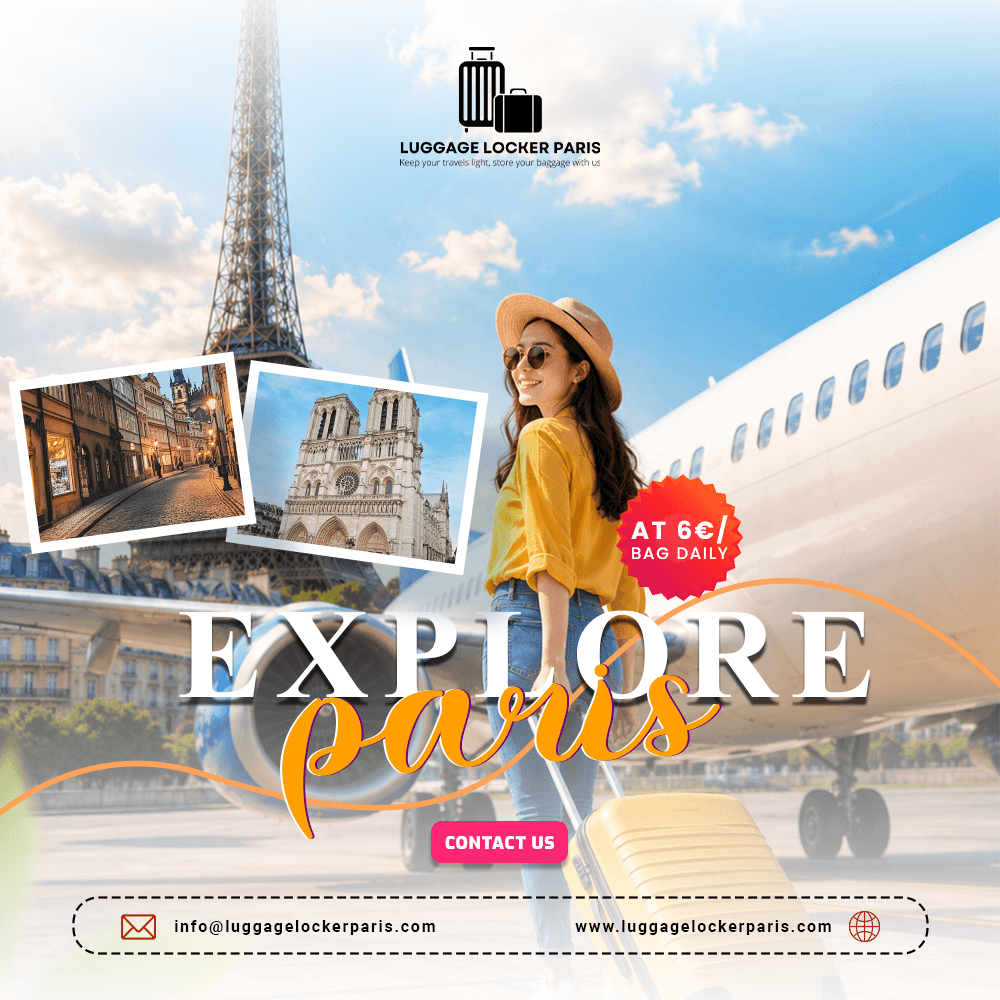 Secure luggage storage Paris for different sizes of suitcases, backpacks, cabin bags, and travel luggageSecure luggage storage Paris for different sizes of suitcases, backpacks, cabin bags, and travel luggage